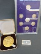 Henry VIII and his Six Wives collection of seven medallions,