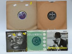 A collection of 78rpm records including skiffle,