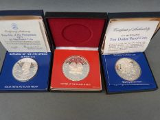 Papua New Guinea cased silver 10 kina coin,