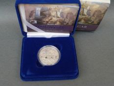 Battle of Trafalgar cased silver proof coin