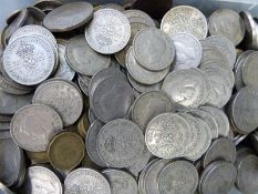 A large collection of pre-decimal UK coinage including half crowns