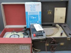 Monarch portable record player, 1960s, with BSR deck,