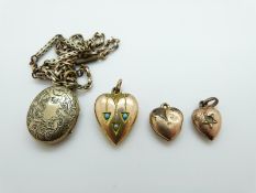 A Victorian locket reading In Memory Of,