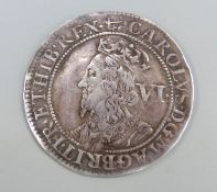 Charles I sixpence near VF