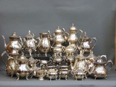 A quantity of silver plated teaware including some sets