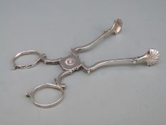 Georgian hallmarked silver sugar nips marks indistinct but maker's mark possibly R.
