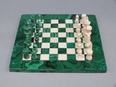 A malachite chess set, king 4.