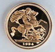 1994 proof gold half sovereign