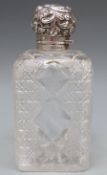 Victorian hallmarked silver topped dressing table bottle,