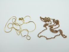 Two 9ct gold necklaces, 4.