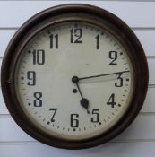A c1910 German mahogany cased dial clock,