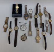 Fourteen various ladies and gentleman's wristwatches including Avia, Rone,