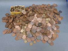 A large collection of UK bronze coinage, approximately 13.