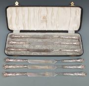 William IV set of six hallmarked silver knives and forks, Sheffield,