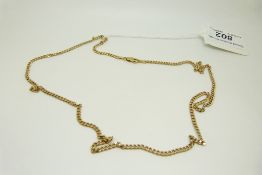 A 9ct gold necklace, 5.