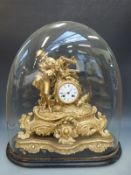 Japy Freres & Co 19thC gilt metal French mantel clock,