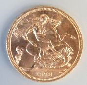 1978 Queen Elizabeth gold full sovereign,