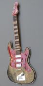 Hofner Brokat Brocade 175 guitar, c1965, with red pearloid body, by repute one owner from new,