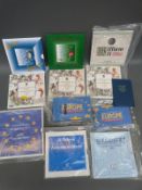 A collection of twelve various UK/Channel Islands European Union brilliant uncirculated coin sets