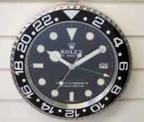 Rolex jewellers' display wall dial clock 
