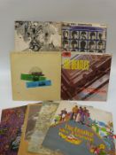 Eight LPs including The Beatles - Please Please Me, Hard Days Night, Revolver, Yellow Submarine,