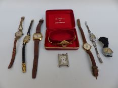 Eight various ladies wristwatches including Oris, Spearhead, Paul Jobin, Montine etc,