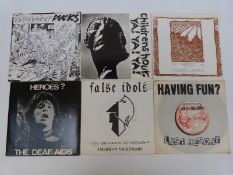 Thirteen punk singles mostly 1980s including The Sinister Ducks, Deaf Aids, False Idols,