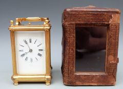 Paris-made circa early 20thC French carriage clock,