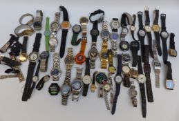 Fifty various ladies and gentleman's wristwatches including Sekonda, Seiko, Night Rider,