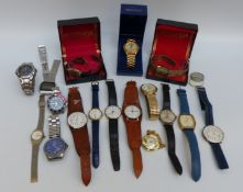 Seventeen various wristwatches including Sekonda, Lorus, Timex etc, some in original boxes.