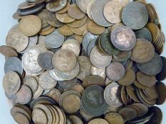 A collection of various Georgian copper, including cartwheel examples,