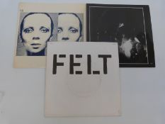 Three singles by Felt, Index (Stapled, blacked out rear,