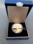 2012 £5 Royal Mint silver proof gold plated crown commemorating the Queen's Diamond Jubilee,