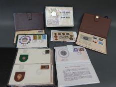 Five medallic first day covers including cricket, aircraft and railway,