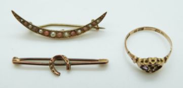 Victorian 9ct gold ring,