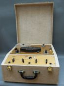 Brenen reel-to-reel tape recorder type TR Mk 5 in mushroom coloured rexine case