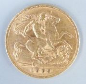 1909 Edward VII gold half sovereign