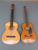 BM ' Espana' Spanish 6 string acoustic guitar with soft case with another acoustic guitar