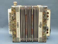 Gebr-Ludwig German made 3 stop 'Paragon' melodeon, c1910, key of A,