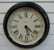 Newgate England quartz dial wall clock with ivory finish Roman dial with fleur decoration around,