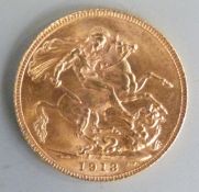 1913 George V gold full sovereign