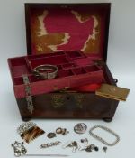 A collection of jewellery including silver earrings set with labradorite, silver St Christopher,