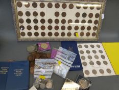 An amateur UK coin collection comprising shillings, sixpences, pennies and halfpennies,