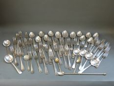 A collection of silver plated cutlery to include Maple,