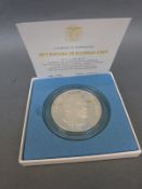 1973 cased Panama 20 Balboas silver coin,