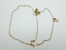 Two 9ct gold necklaces/ chains, 4.