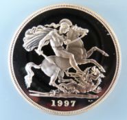 1997 brilliant uncirculated £5 gold crown,
