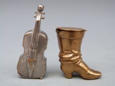 Two novelty vesta cases,