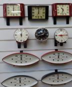 Ten Newgate quartz mantel or bedroom clocks to include bubble,