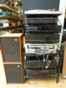 A quantity of music separates comprising of Goodmans stereo cassette deck SCD 100,